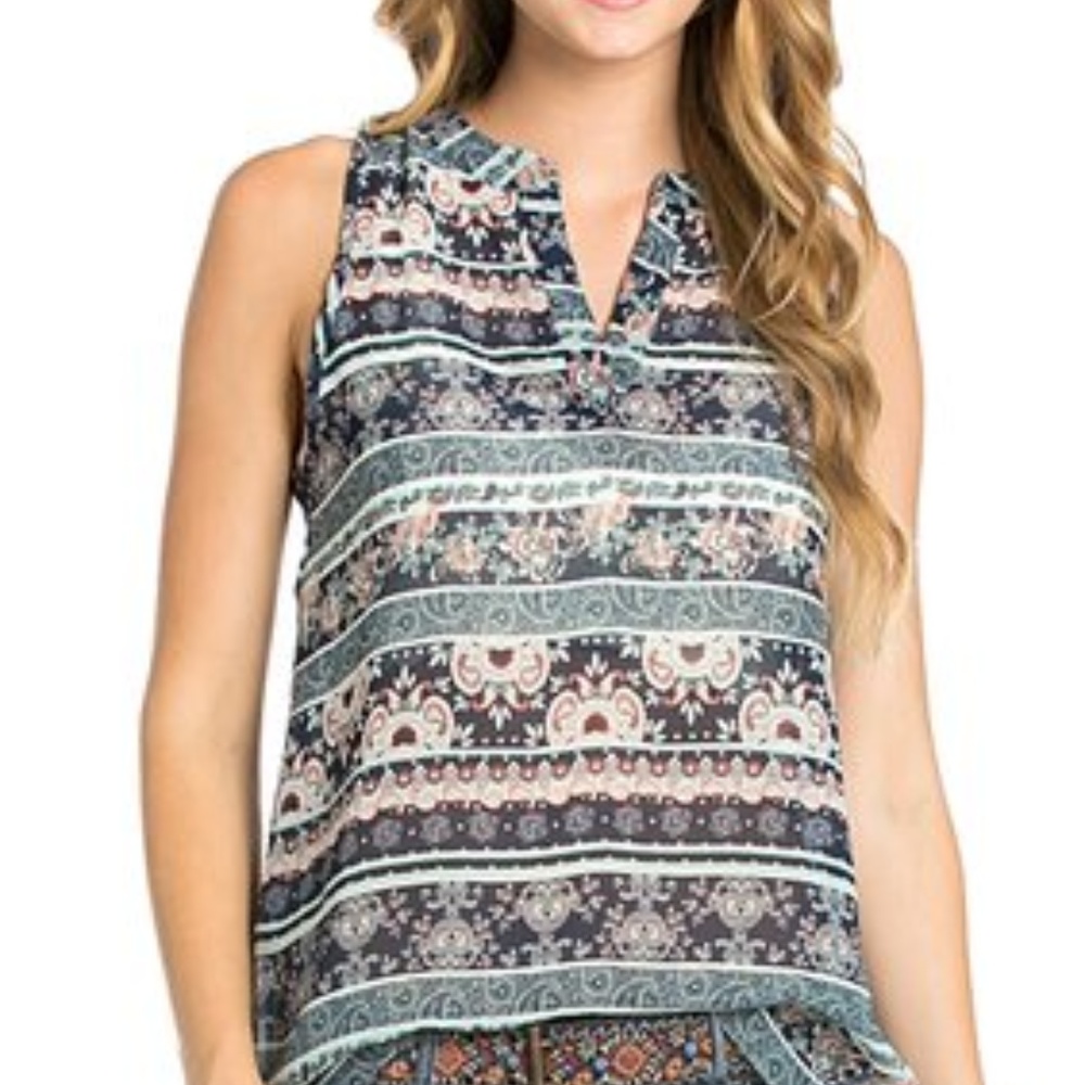 Sheer Drapey V Neck Tank